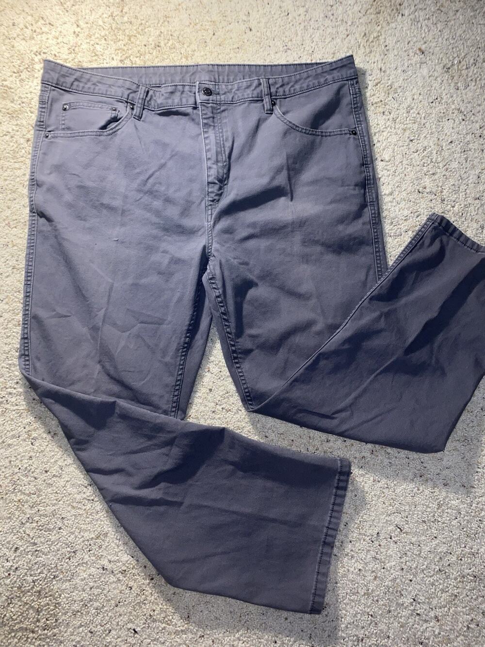 Magellan Outdoors Stain Resistant Stretch Twill Pants Mens 40 x 30 Gray Straight
